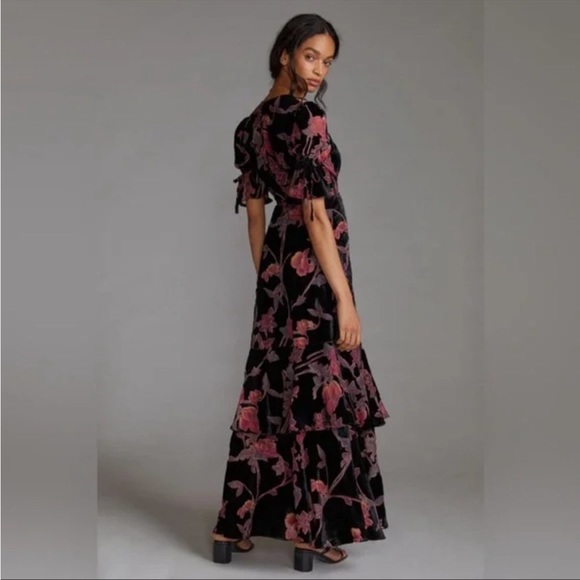 Anthropologie HUTCH velvet wrap Maxi dress - Picture 4 of 9
